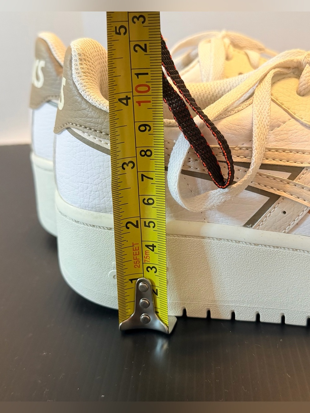 Asics Off-White & Beige Platform Sneakers - Picture 7 of 8